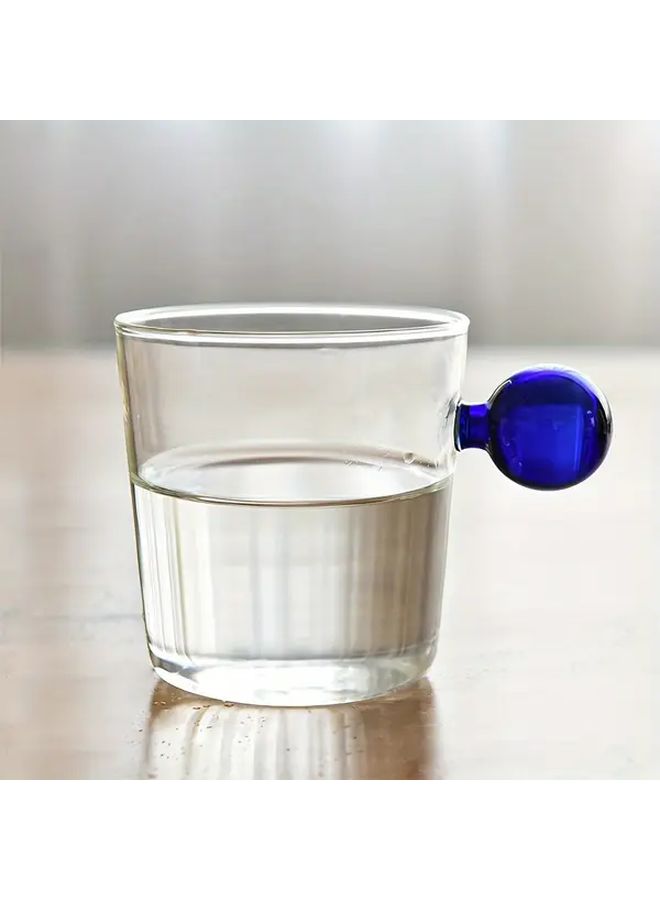 Blue Ball Cup Insulated Reusable Glass Stemware for Beverages Juice Coffee Tea - Image 5