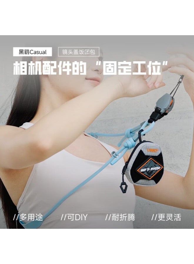 Vsgo Black Kite Casual Lens Cap, Bento Box Camera Lens Cover, Airpods Anti-loss Storage Pouch [sand Yellow]