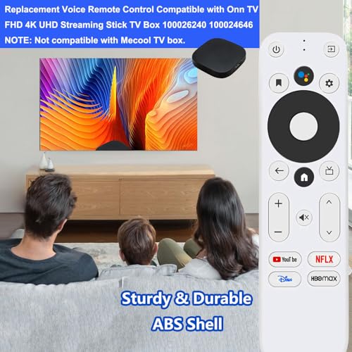 Griscen Replacement Voice Remote Control for Onn TV FHD 4K UHD Streaming Stick TV Box 100026240 100024646, with Voice Function - Image 3