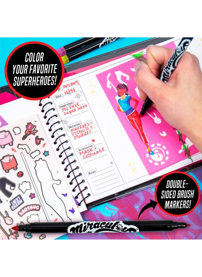 Miraculous - Miraculous Fashion Designer Sketchbook, Miraculous Ladybug Toys, Ladybug and Cat Noir, Ladybug and Cat Noir Toys, Miraculous Ladybug Stickers, Miraculous Stickers, Ladybug Toy, Ladybug Girl, Ages 6+ - Image 1