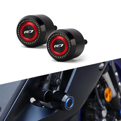 Modeer مودير متوافق مع YZF R7 2021 2022 2023 2024 2025 دراجة نارية إطار حماية من التصادم والانزلاق (أحمر) - Image 2