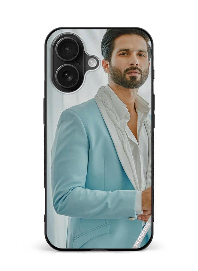 Protective Case Cover For Apple iPhone 16 Plus Bollywood Actor Shahid Kapoor Design Multicolour