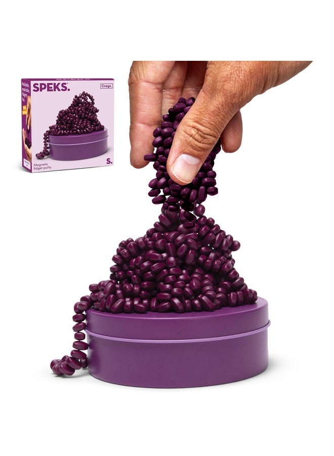 Speks Crags Ferrite Putty, 500+ Ferrite Stones in a Tin, Fidget Toy for Adults & Teens 14+, Desk Toy for Office, Christmas Gift, Holiday Stocking Stuffer, Stress Relief Present | Matte Iris, Medium - Image 1