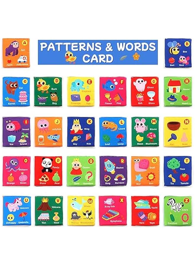 26 PCS Baby Soft Alphabet Cards, ABC Learning Flash Cards with Storage Bag, Washable Soft Letter Early Educational Toy for Babies Infants Toddlers Boys and Girls 0 1 2 3 Years Old - Image 4