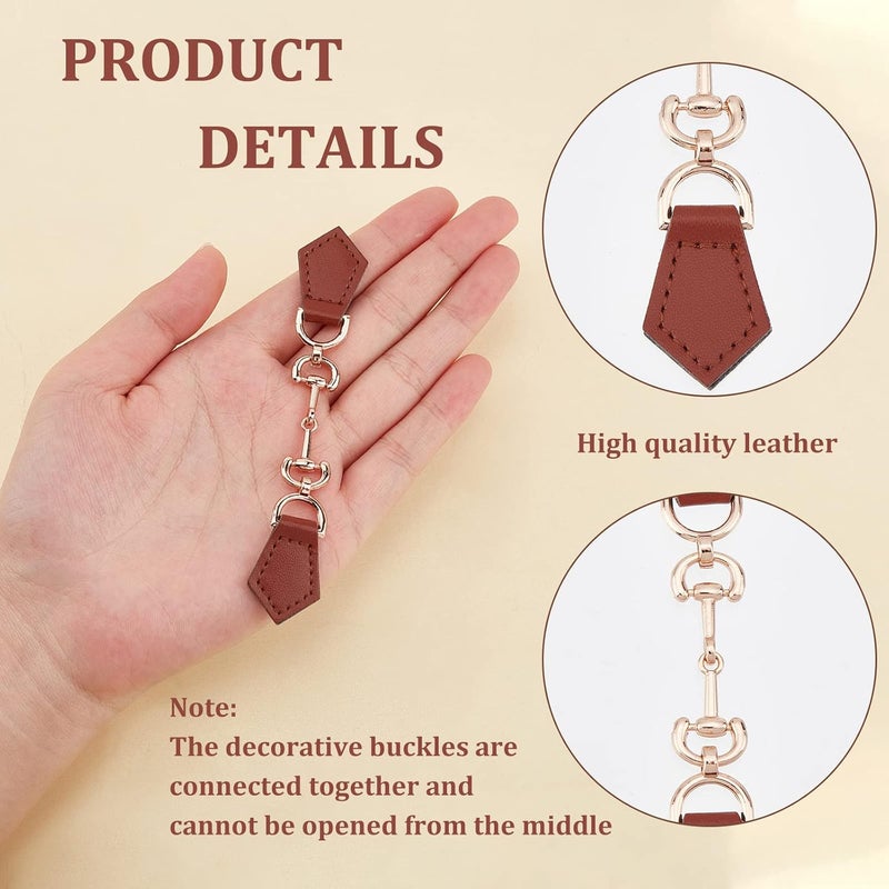 klarako 6pcs Leather Decorative Buckles, 3 Colors Sewing Decorative Clasp for Purse Bags Clothing Shoes Decoration Shoes Coats Dress DIY Sewing Crafts Accessories - Image 2