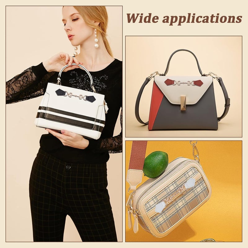 klarako 6pcs Leather Decorative Buckles, 3 Colors Sewing Decorative Clasp for Purse Bags Clothing Shoes Decoration Shoes Coats Dress DIY Sewing Crafts Accessories - Image 4