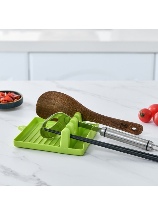 حامل لوح أطباق بان يدعم الملاعق وغطاء القدر وحامل الملعقة لراحة المطبخ أدوات وملحقات منظم موقد - Image 5