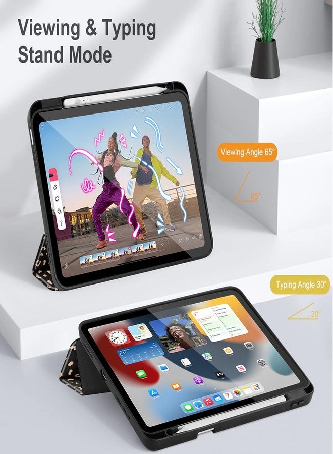 May Chen for iPad (A16) 11th Generation Case 11 Inch 2025, iPad 10th Gen Case 2022 10.9 inch, Built-in Pencil Holder with Shockproof Cover Clear Transparent Back Shell Auto Wake/Sleep, Leopard Print - Image 5