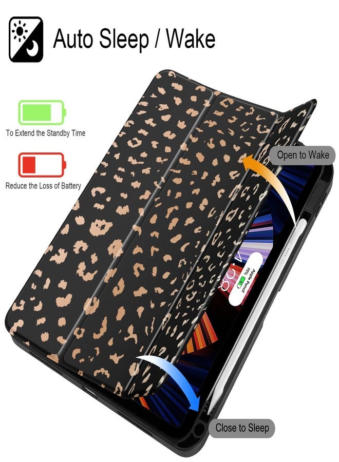 May Chen for iPad (A16) 11th Generation Case 11 Inch 2025, iPad 10th Gen Case 2022 10.9 inch, Built-in Pencil Holder with Shockproof Cover Clear Transparent Back Shell Auto Wake/Sleep, Leopard Print - Image 3