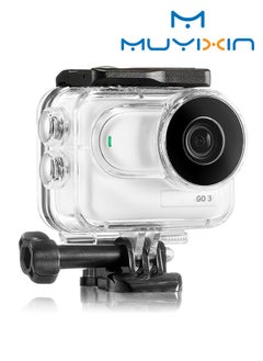 Muyixin 60M/196FT Waterproof Case for insta360 Go3,Protective Underwater Dive Housing Shell with Bracket Accessories for insta360 Go3 Action Camera  - Image 1