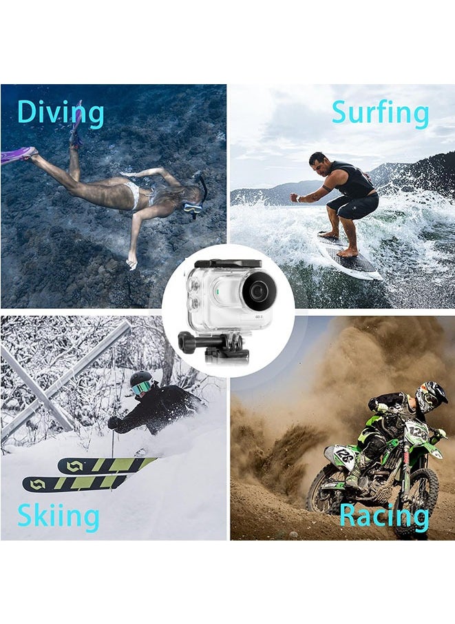 Muyixin - 60M/196FT Waterproof Case for insta360 Go3,Protective Underwater Dive Housing Shell with Bracket Accessories for insta360 Go3 Action Camera - Image 1