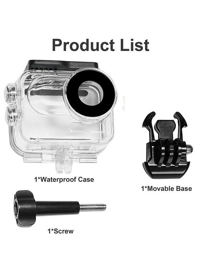 Muyixin - 60M/196FT Waterproof Case for insta360 Go3,Protective Underwater Dive Housing Shell with Bracket Accessories for insta360 Go3 Action Camera - Image 1
