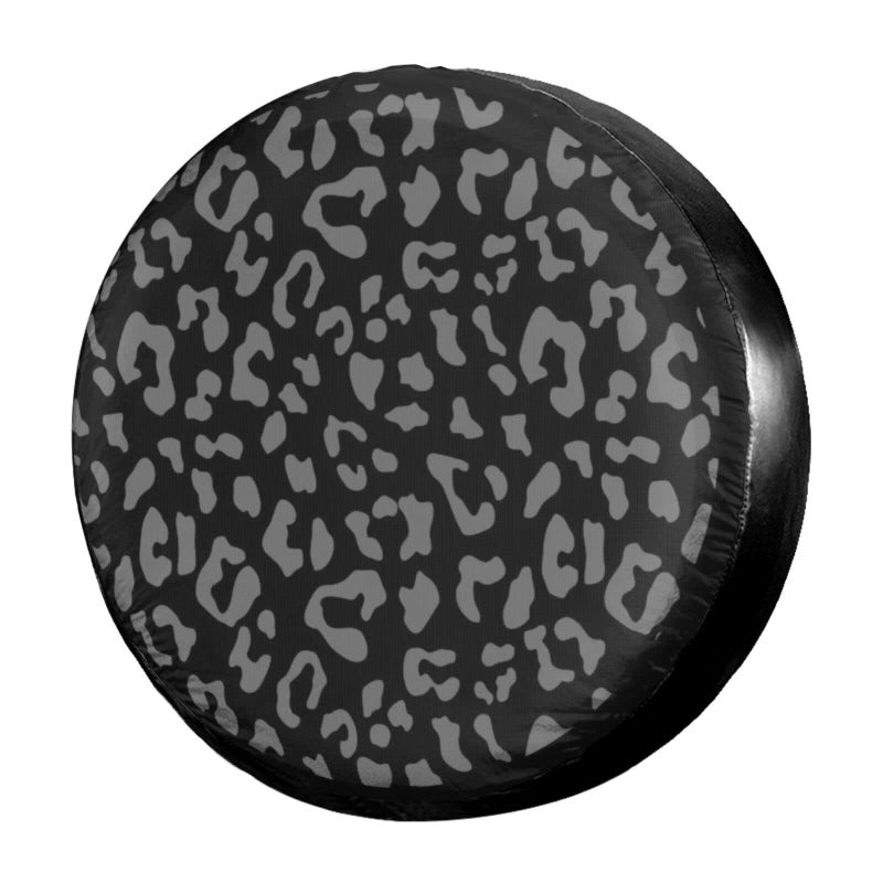 Foruidea Leopard Print Spare Tire Cover DustProof Wheel Tire Cover Fit Trailer RV SUV and Many Vehicle 17 Inch