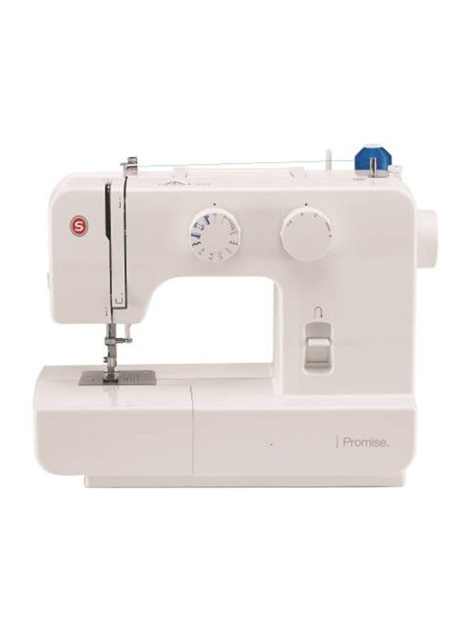 Aralifes Sewing Machine for Beginners, Electric Mini Portable, 14 Built-in Stitches with Reverse Sewing, 2 Speeds Double Thread with Foot Pedal, Storage Bag, Cotton Fabric and Threads (White) - Image 1