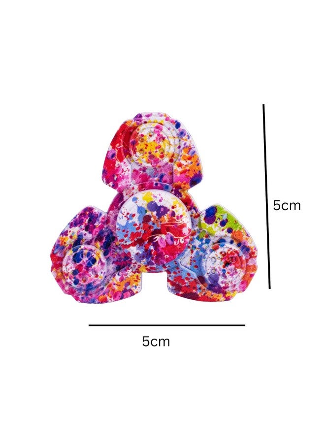 بريمسونس لعبة مكتب Premsons® Hand Spinner - لعبة تخفيف التوتر الحسي عالية السرعة بأصابع ناعمة للأطفال والكبار - هدية لحفلات أعياد الميلاد - معدنية - رأس مثلثي بألوان قوس قزح - Image 3