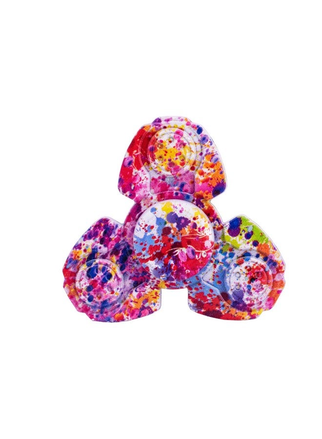 بريمسونس لعبة مكتب Premsons® Hand Spinner - لعبة تخفيف التوتر الحسي عالية السرعة بأصابع ناعمة للأطفال والكبار - هدية لحفلات أعياد الميلاد - معدنية - رأس مثلثي بألوان قوس قزح - Image 1