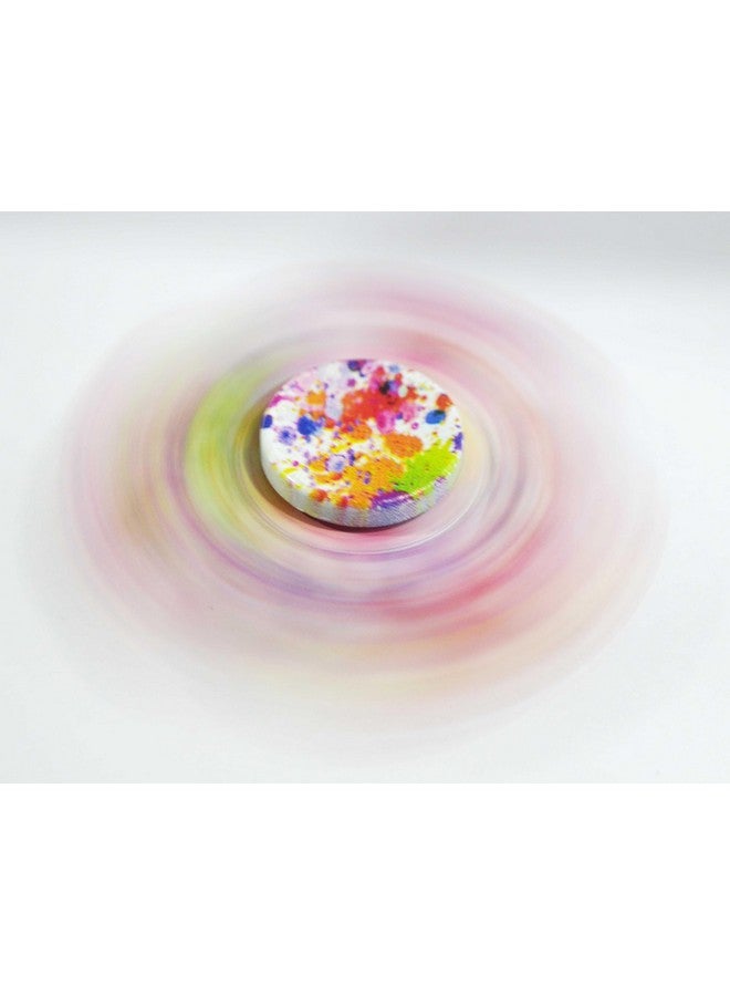 بريمسونس لعبة مكتب Premsons® Hand Spinner - لعبة تخفيف التوتر الحسي عالية السرعة بأصابع ناعمة للأطفال والكبار - هدية لحفلات أعياد الميلاد - معدنية - رأس مثلثي بألوان قوس قزح - Image 5