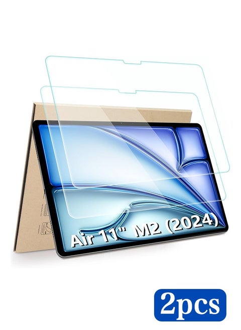 2 Pack Screen Protector,  for iPad Air 11-inch 2024, Tempered Glass,  Anti-Scratches, High Definition