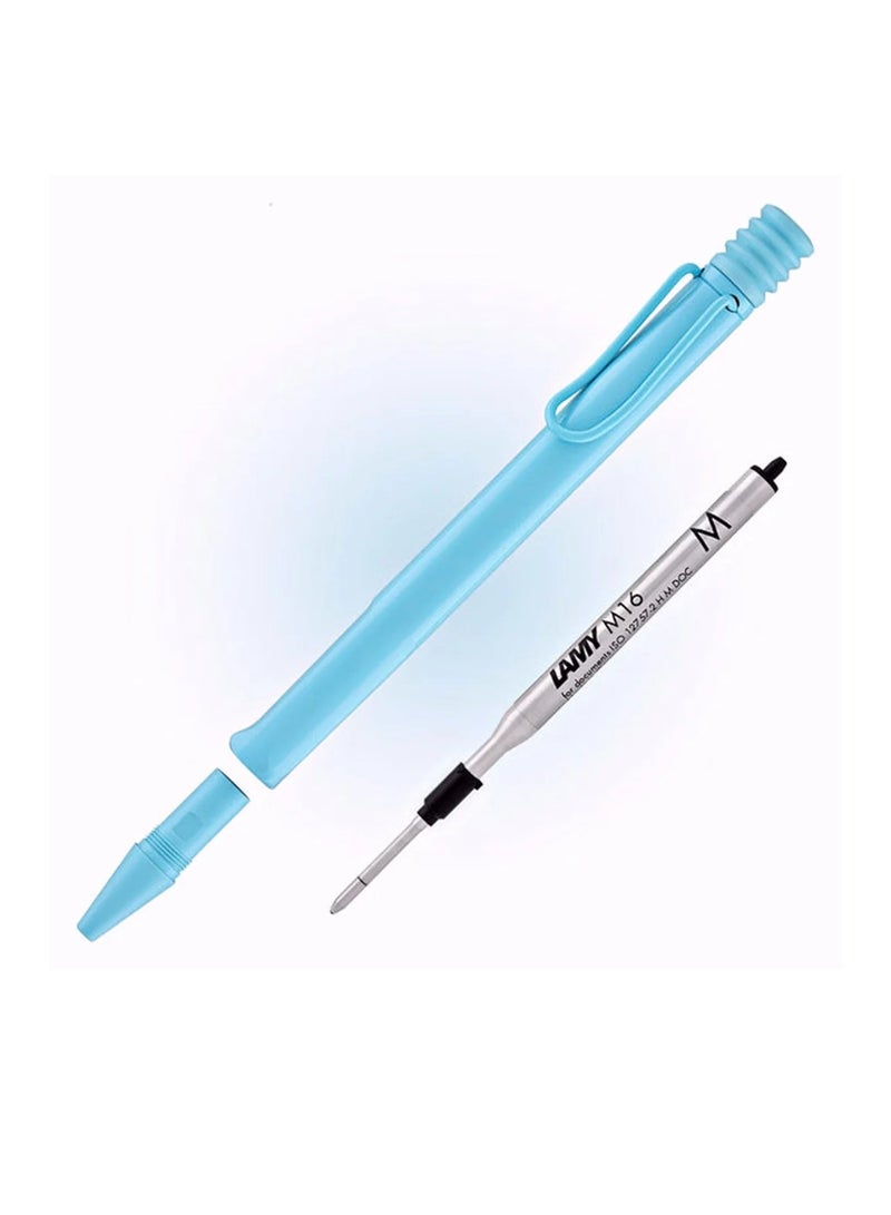 LAMY Safari Ballpoint Pen Medium Tip Black Ink Aqua Sky Barrel - Image 3