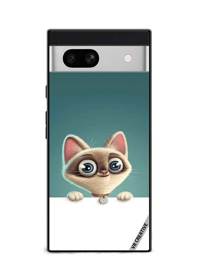VR CREATIVE Protective Case Cover For Google Pixel 7a Cute Cat Design Multicolour - Image 1