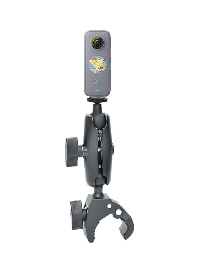 Generic - Motorcycle mounted Insta360 One X3,One X2,One RS,One R,GoPro Hero, Dual ball handle Stand Action Camera (black) - Image 1