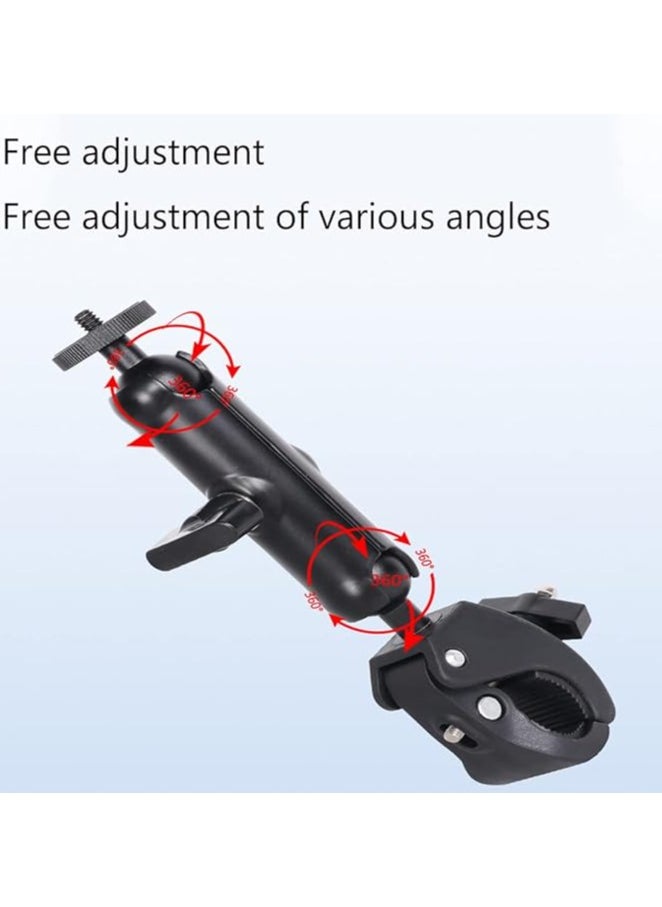 Generic - Motorcycle mounted Insta360 One X3,One X2,One RS,One R,GoPro Hero, Dual ball handle Stand Action Camera (black) - Image 1