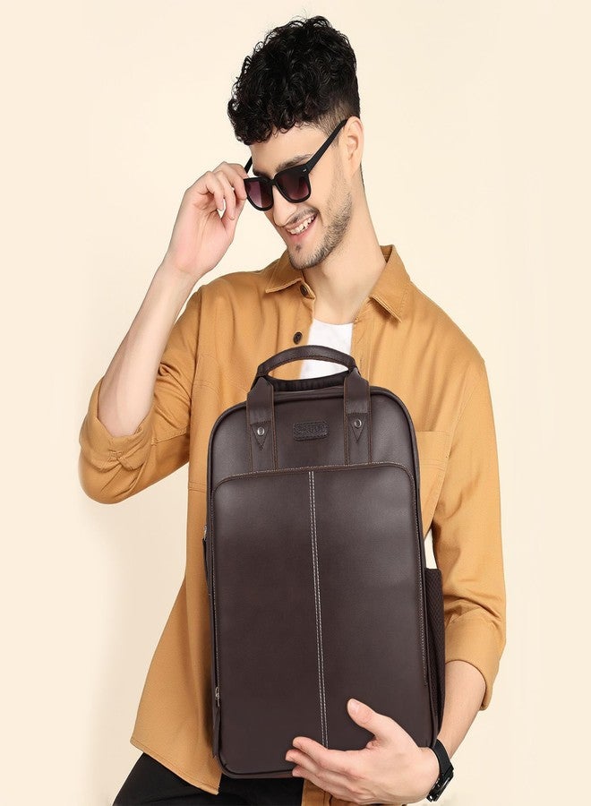 SAULT Prime Sleek Vegan Leather Laptop Backpack - Modern Office, Travel & Daily Commute Bag for Men & Women - Image 2