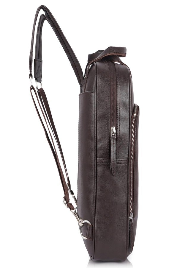 SAULT Prime Sleek Vegan Leather Laptop Backpack - Modern Office, Travel & Daily Commute Bag for Men & Women - Image 4