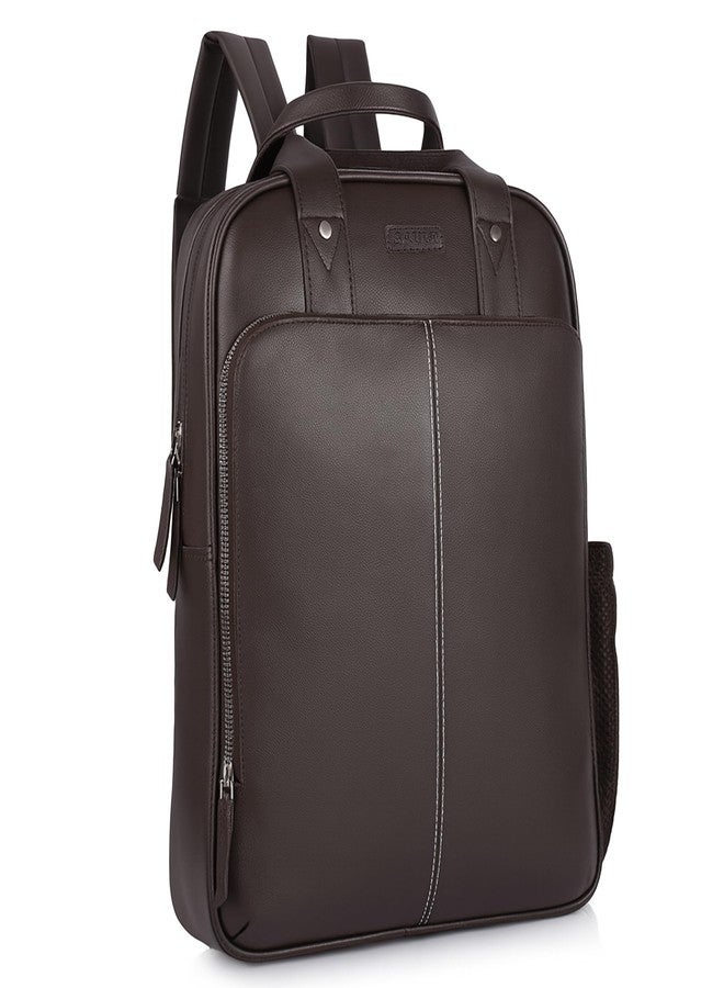 SAULT Prime Sleek Vegan Leather Laptop Backpack - Modern Office, Travel & Daily Commute Bag for Men & Women - Image 1