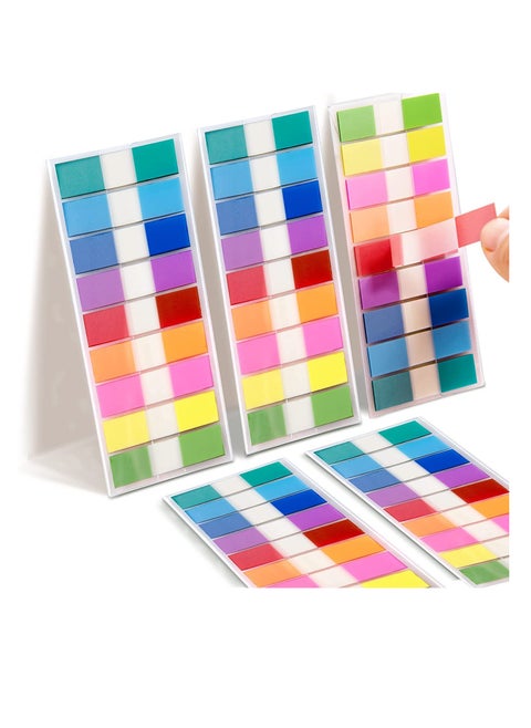Sticky Notes Transparent Self-Stick Notes 900 Pcs Clip-on Indicator Stickers Student Office Study Classification Index Sticker Notebook Marker Stickers Pop Up Index Tabs Tabs Stickers (9 Color)