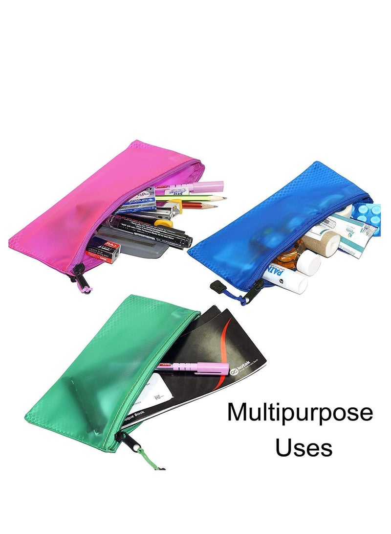 S-1001 Waterproof Plastic File Case – Durable Zipper, A6 Size, Single Piece for Office and School Storage - Image 3