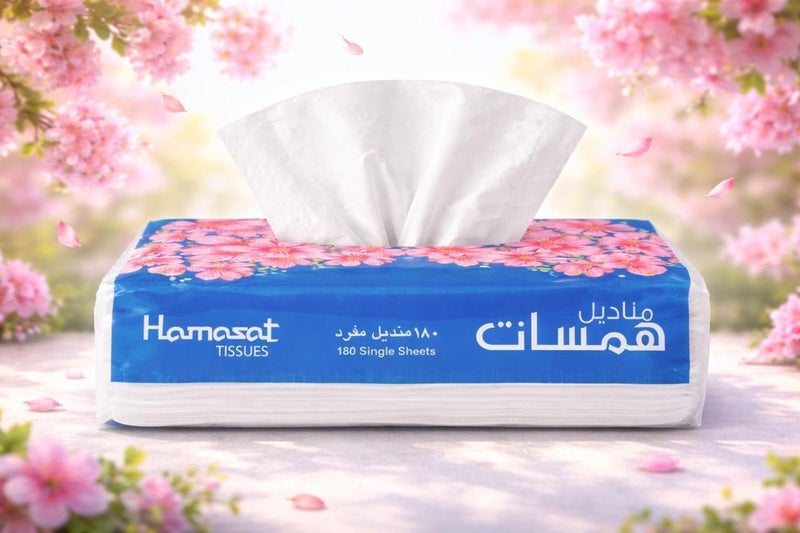 HAMASAT Single Sheets Tissues 180 x 10-Pack - Image 3