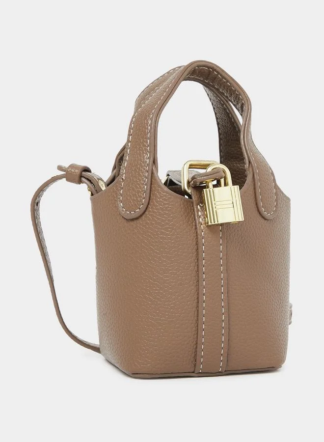 ستايلي Styli Lock Drop Detail Crossbody Bag