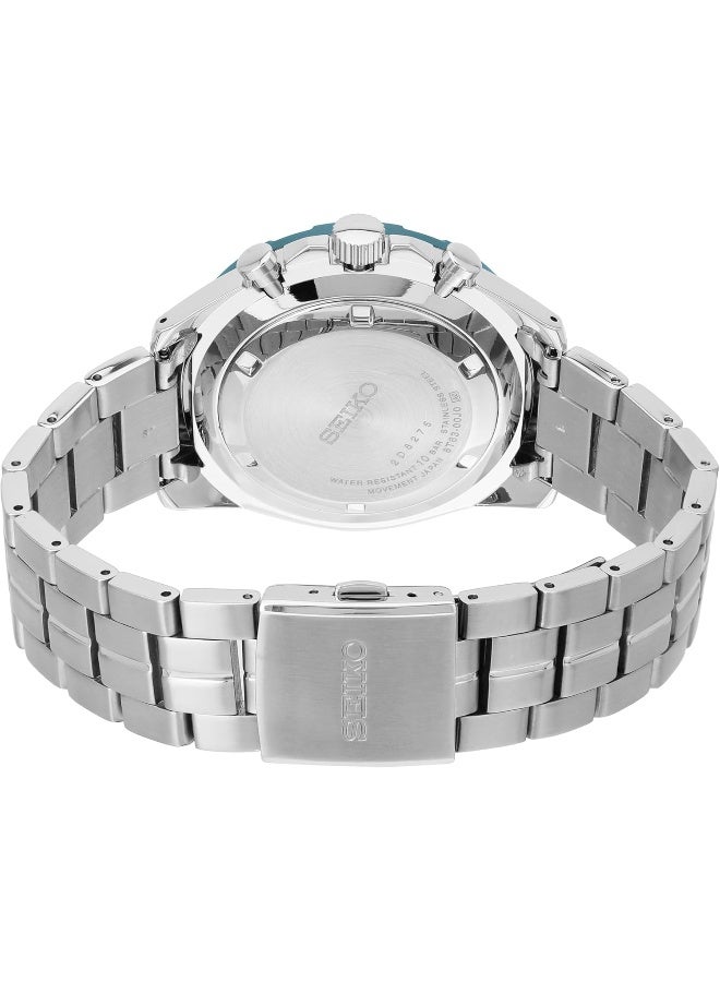 Seiko Seiko Mens Quartz Wrist Watch, Chronograph and Stainless Steel- SSB345P1  - Image 4