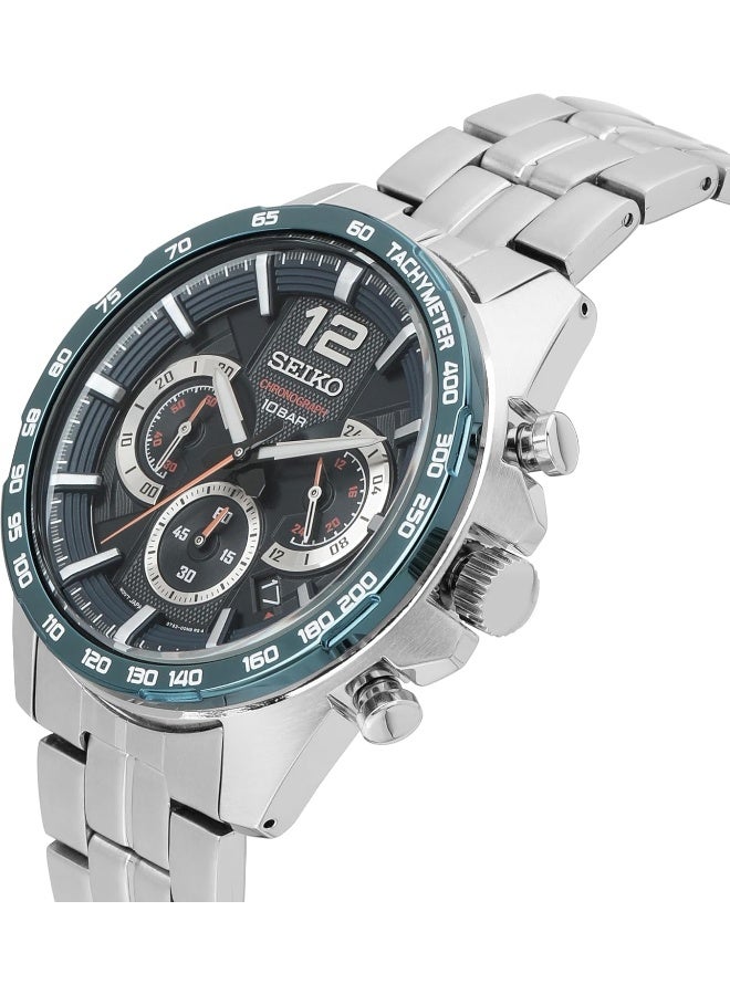 Seiko Seiko Mens Quartz Wrist Watch, Chronograph and Stainless Steel- SSB345P1  - Image 2