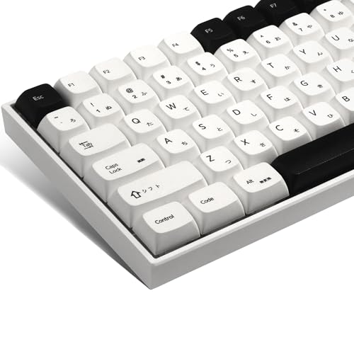 GMKWTL XDA White Keycaps, XVX Japanese PBT Keycap Sets, Bow Key caps 75 Percent Dye-Sublimation Keyboard Keycaps for 61/64/68/84/87/100/104/108 Cherry MX Mechanical Keyboard - Image 1