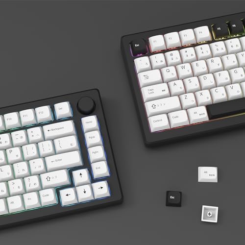 GMKWTL XDA White Keycaps, XVX Japanese PBT Keycap Sets, Bow Key caps 75 Percent Dye-Sublimation Keyboard Keycaps for 61/64/68/84/87/100/104/108 Cherry MX Mechanical Keyboard - Image 5