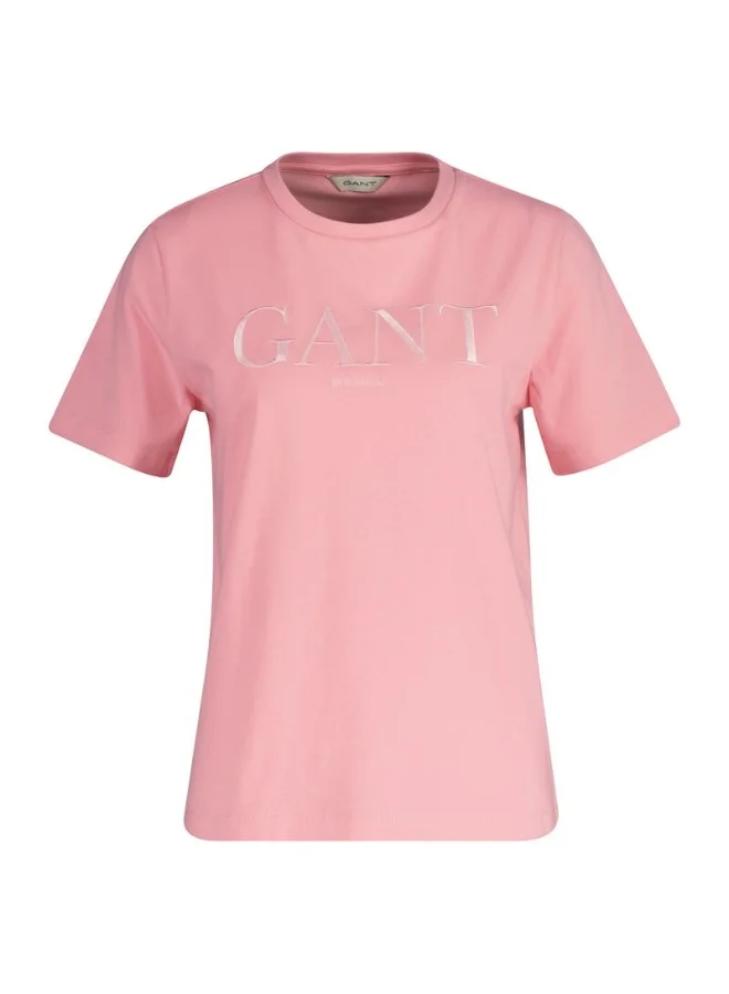 غانت Gant Regular Tonal Graphic Ss T-Shirt