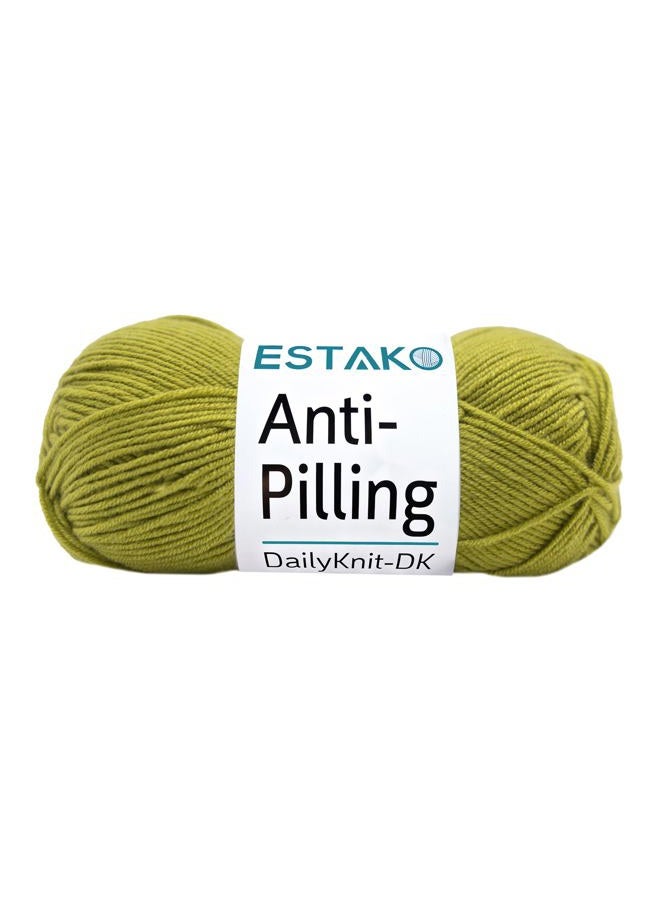 Estako DailyKnit-DK - 100% Anti-Pilling Acrylic Yarn - Soft DK Light Weight #3 - (3.52 oz / 273 Yds) - for Knitting & Crocheting (80047 - Wasabi Green) - Image 1