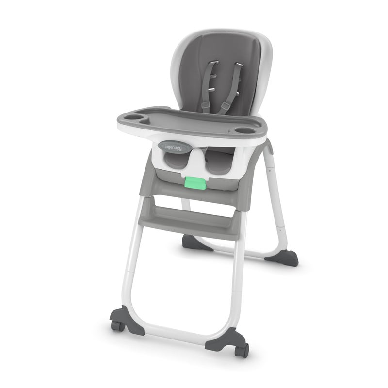 Ingenuity Full Course SmartClean 6in1 High Chair SmartClean EVA Foam 5 Point Safety Harness 2 Dishwasher Safe Trays Slate