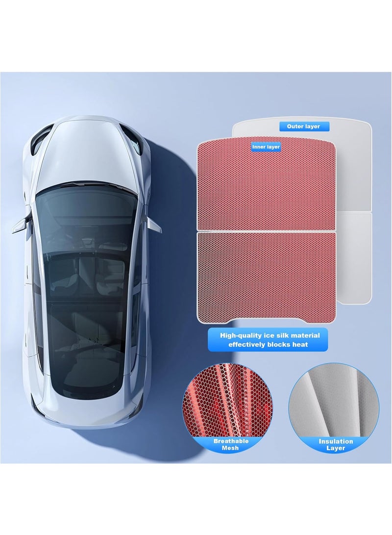 New Model Y Roof Sunshade Heat-Insulating, UV-Protective, Nano-Reflective Interior Accessories for Tesla Model Y 2025 (Juniper) - Image 5
