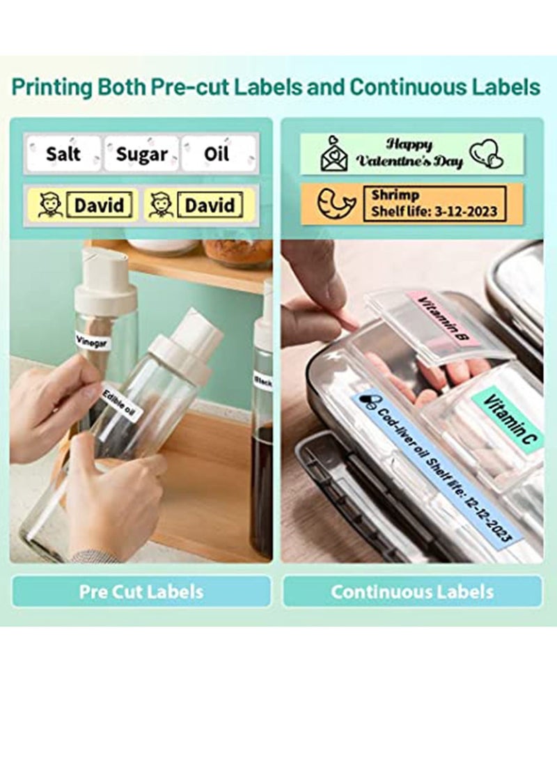 Arabest Label maker with tape, portable bluetooth label printer, small smartphone handheld sticker mini label maker with multiple templates, font icons, easy to use inkless charging, office home - Image 3