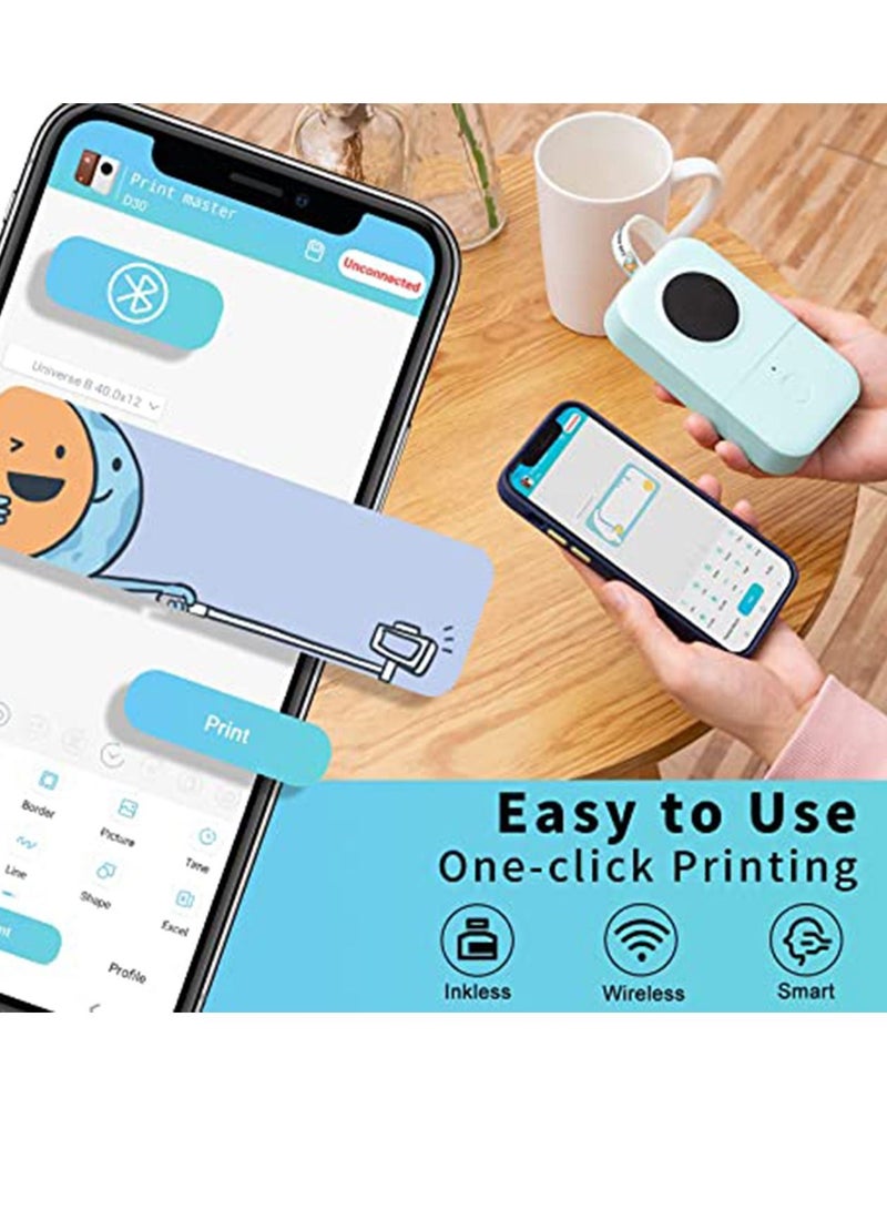 Arabest Label maker with tape, portable bluetooth label printer, small smartphone handheld sticker mini label maker with multiple templates, font icons, easy to use inkless charging, office home - Image 4