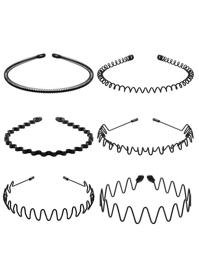 Lurrose 6Pcs Unisex Wavy Headband Metal Hair Hoop Ordinary Headwear Hair Accessories For Women Men - Image 2