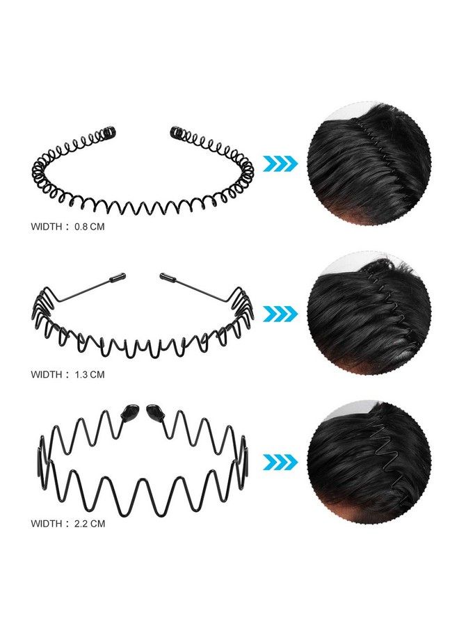 Lurrose 6Pcs Unisex Wavy Headband Metal Hair Hoop Ordinary Headwear Hair Accessories For Women Men - Image 4
