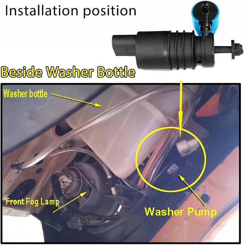 Front Windshield Wiper Washer Pump Motor For Audi A3 A4 A6 A8 B5 B6 B7 C5 C6 - Image 5