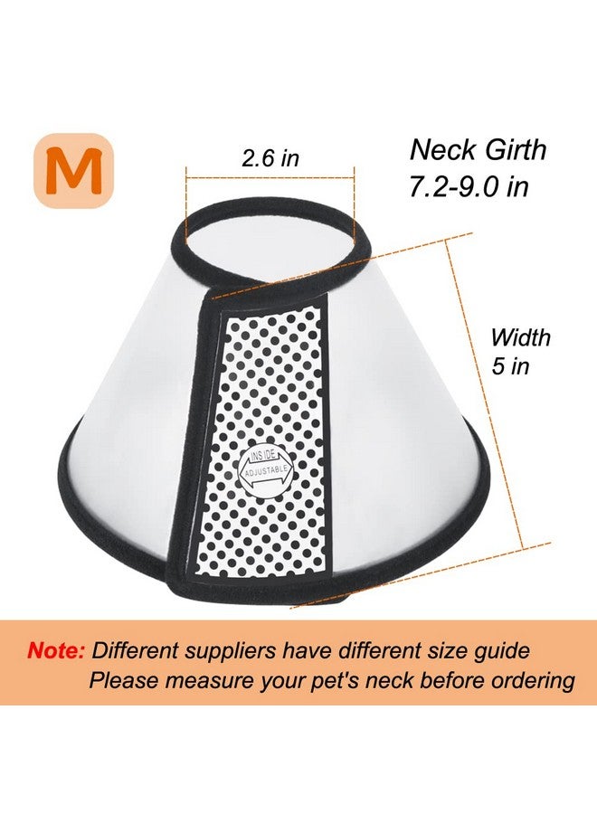 Vivifying Cat Cone, Adjustable Recovery Pet Cone, 8.1 Inches Lightweight Plastic Elizabethan Collar For Cats, Mini Dogs And Rabbits (Black) - Image 3