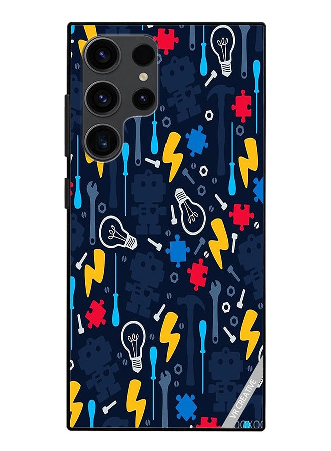 VR CREATIVE Protective Case Cover For Samsung Galaxy S24 Ultra Purple Butterflies Design Multicolour - Image 1