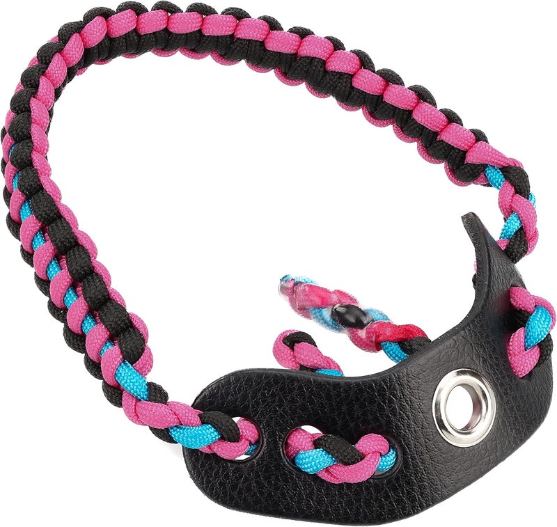 Sunya Archery Bow Wrist Sling, 550 Paracord Strap Comfortable on Hand.100% Full Grain Leather Yoke, Multiple Camo Colors.Fit Compound Bow Stabilizer & Recurve. - Image 1