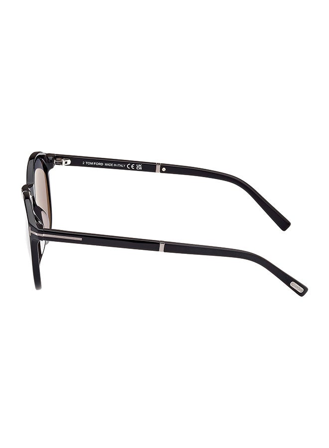 TOM FORD Men's Polarized Round Sunglasses - TF1021-N01D51 - Lens Size: 51 Mm - Image 3